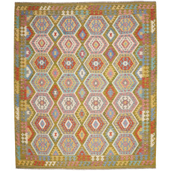 Rug Kilim Afghanistan 257x295 Olive Green Blue