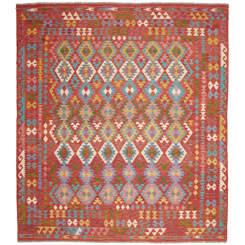 Rug Kilim Afghanistan 257x294 Red Orange Turquo