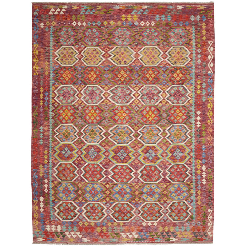 Rug Kilim Afghanistan 258x342 Red Burgundy Yell