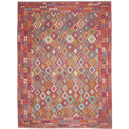 Rug Kilim Afghanistan 263x357 Red Orange Blue Y