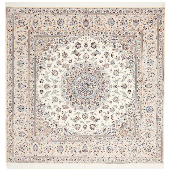 Hand Made Rug Nain 6la Persia 209x205 Ivory Blu