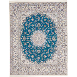 Hand Made Rug Nain 6la Persia 209x261 Petrol Bl