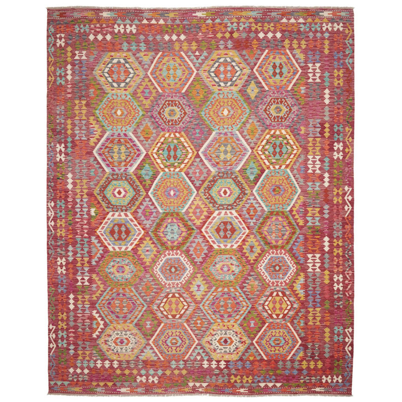 Rug Kilim Afghanistan 309x384 Magenta Red Ocher
