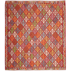 Rug Kilim Afghanistan 258x292 Red Burgundy Oran