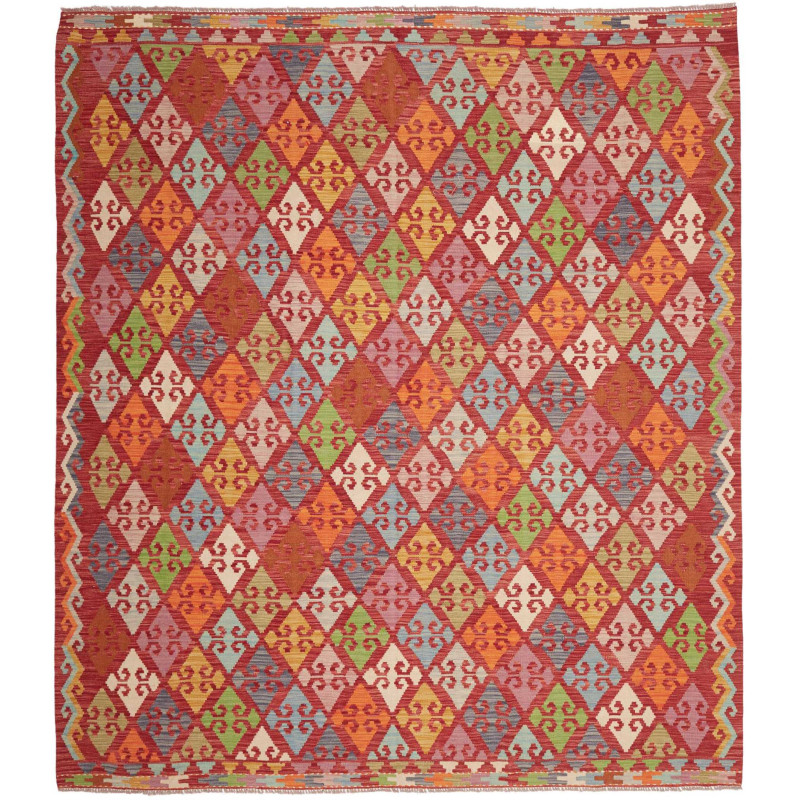 Rug Kilim Afghanistan 258x292 Red Burgundy Oran