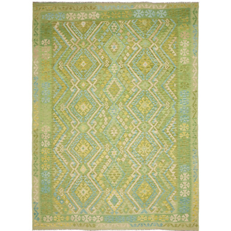 Rug Kilim Afghanistan 252x344 Acid Green Mint G
