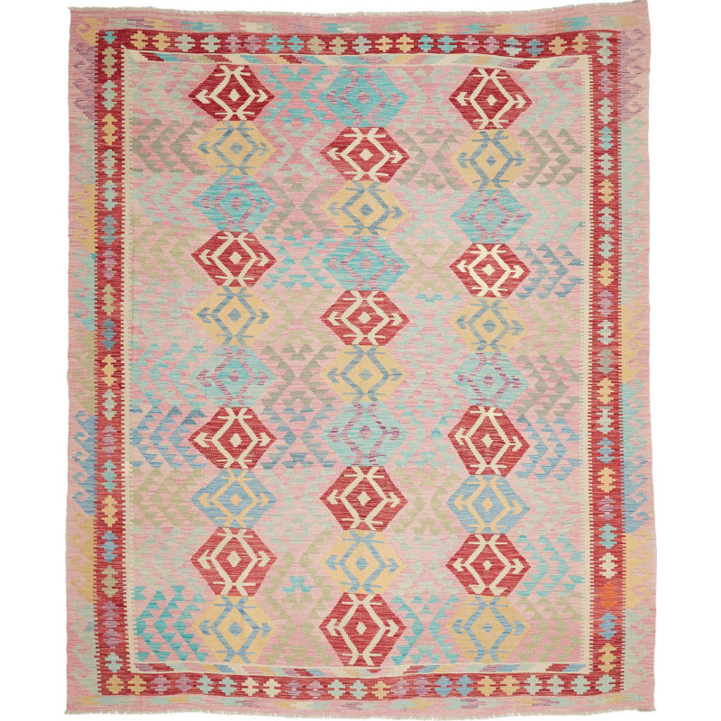 Rug Kilim Afghanistan 239x288 Light Pink Red Tu