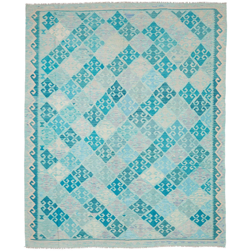 Rug Kilim Afghanistan 251x302 Turquoise Blue Aq