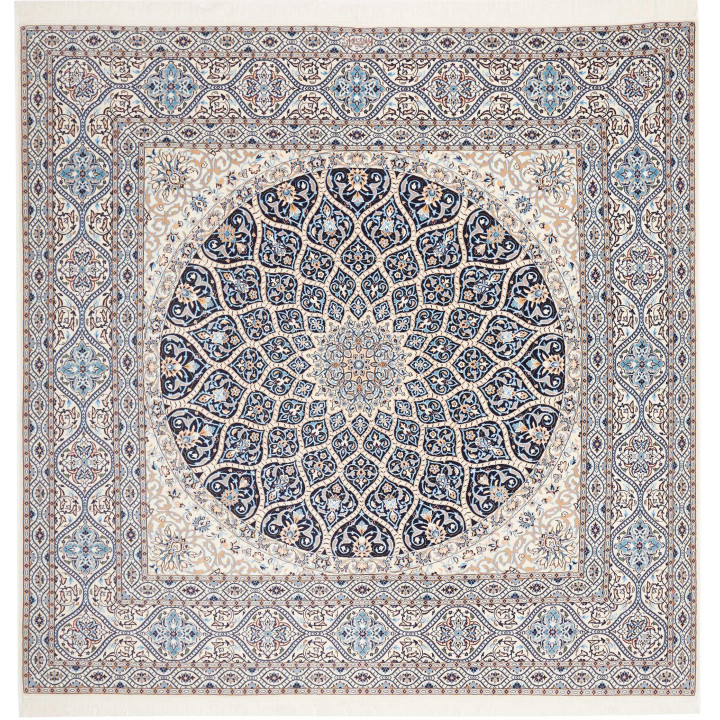 Tappeto Originale Nain 6la Persia 207x205 Blu S