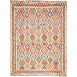 Rug Kilim Afghanistan 262x350 Multicolor Orange