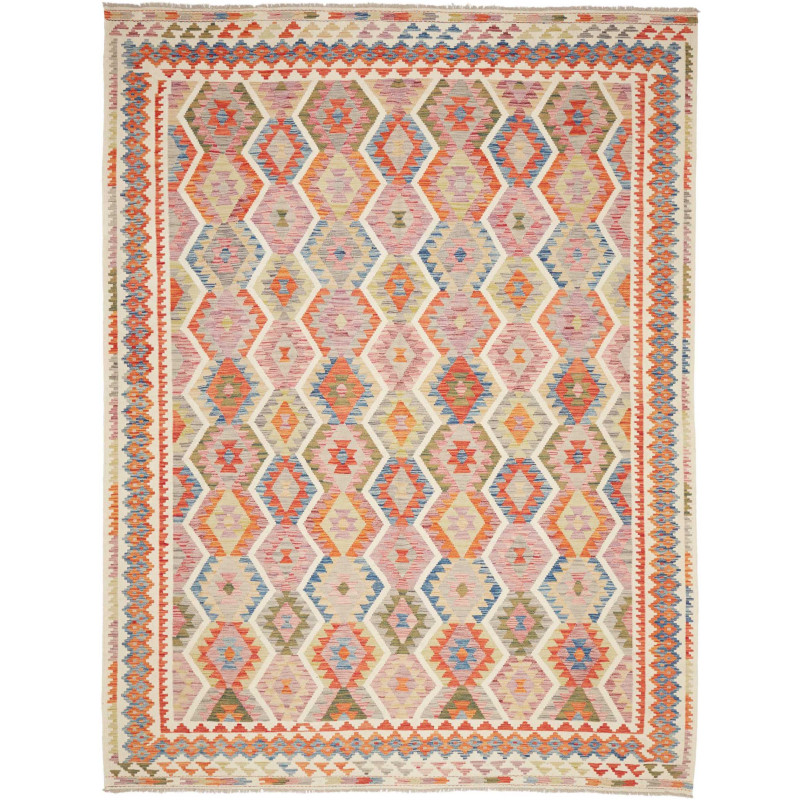 Rug Kilim Afghanistan 262x350 Multicolor Orange