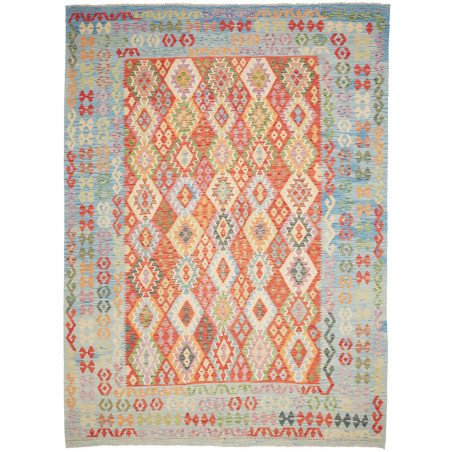 Rug Kilim Afghanistan 256x353 Light Blue Coral