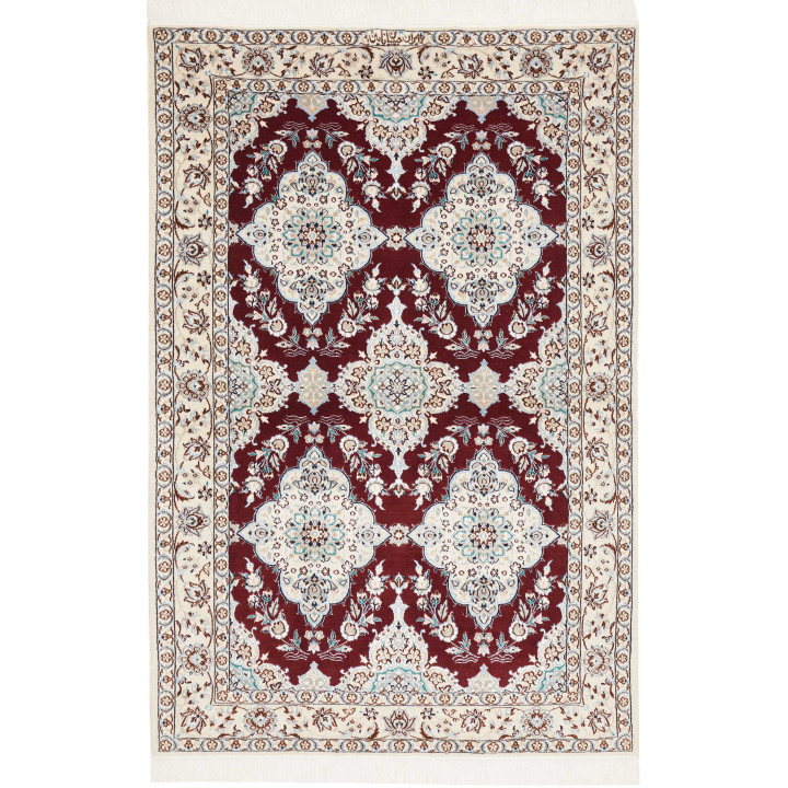 Hand Made Rug Nain 6la Persia 108x165 Burgundy