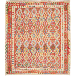 Rug Kilim Afghanistan 261x295 Red Orange Cream