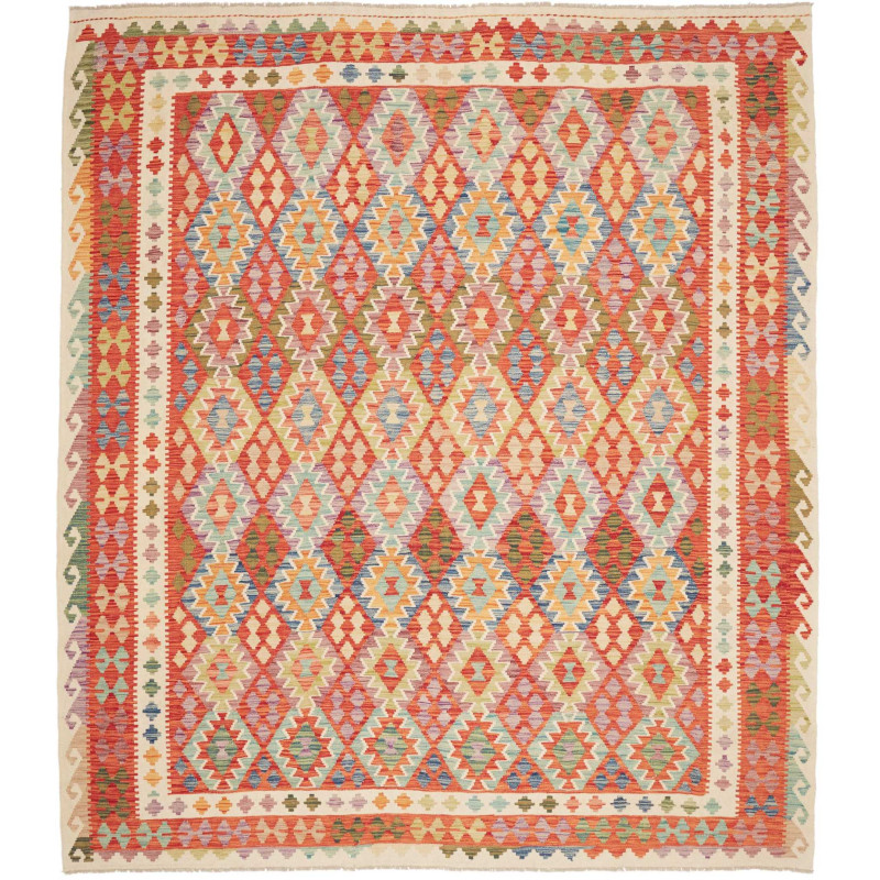 Rug Kilim Afghanistan 261x295 Red Orange Cream