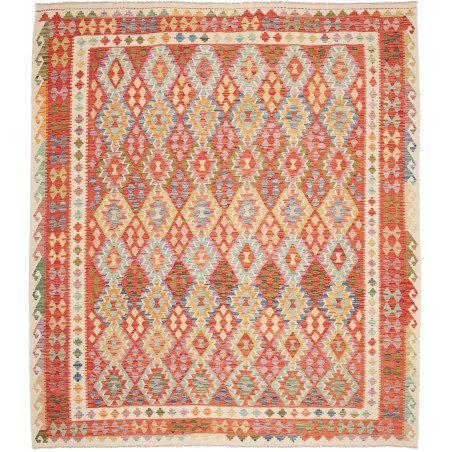 Rug Kilim Afghanistan 261x295 Red Orange Cream