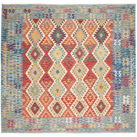 Rug Kilim Afghanistan 256x243 Red Blue Yellow O