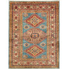 Rug Kazak Fine Pakistan 100x134 Turquoise Blue