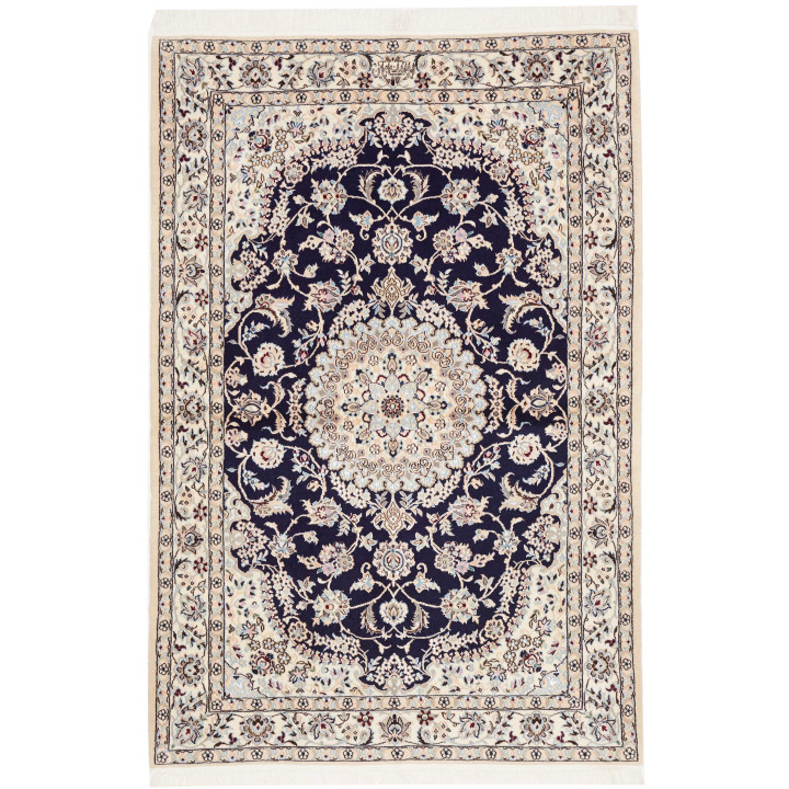 Hand Made Rug Nain 6la Persia 102x155 Dark Blue