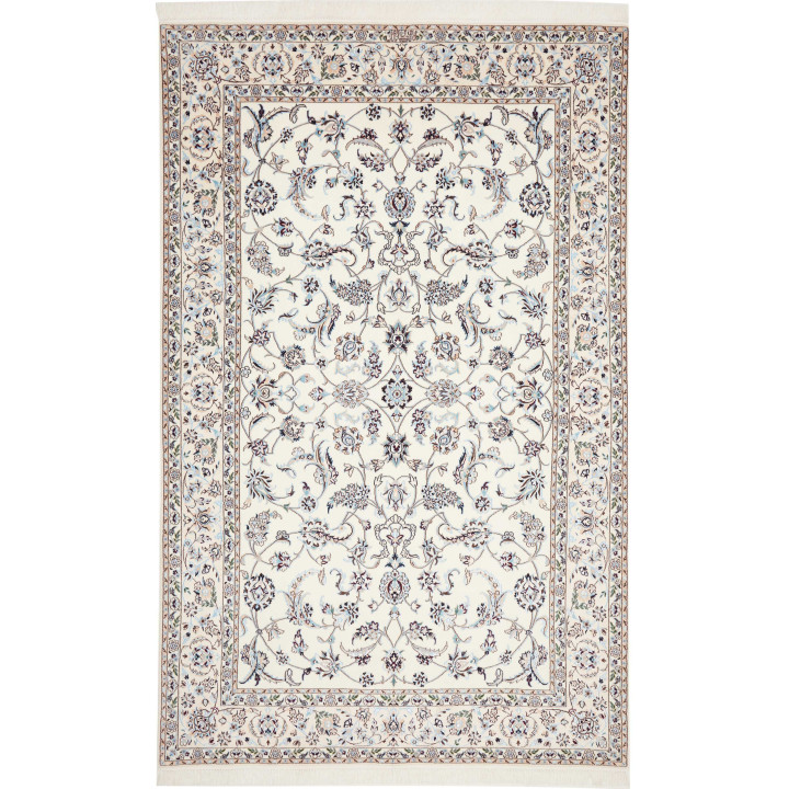 Hand Made Rug Nain 6la Persia 160x255 Ivory Blu