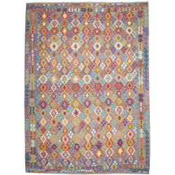 Rug Kilim Afghanistan 267x359 Sky Blue Orange R