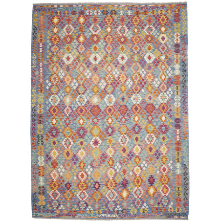 Rug Kilim Afghanistan 267x359 Sky Blue Orange R
