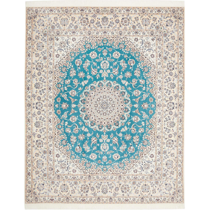 Hand Made Rug Nain 6la Persia 207x254 Light Blu