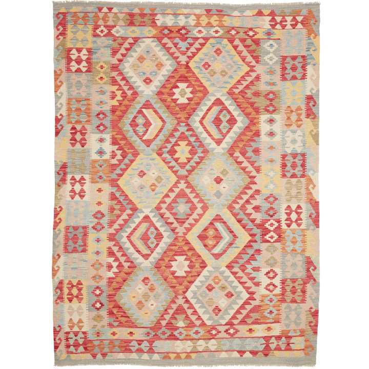 Hand Made Rug Kilim Afghanistan 176x244 Red Bei