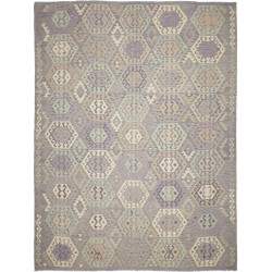 Rug Kilim Afghanistan 298x390 Lavender Beige Gr