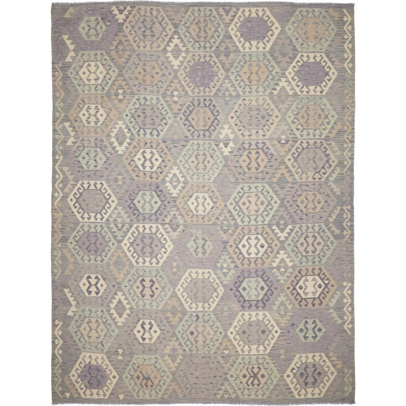 Rug Kilim Afghanistan 298x390 Lavender Beige Gr