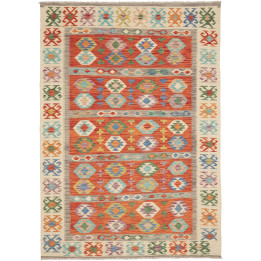 Hand Made Rug Kilim Afghanistan 172x248 Red Bei