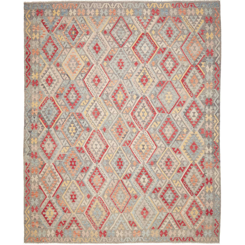 Rug Kilim Afghanistan 307x383 Grey Blue Red Ora