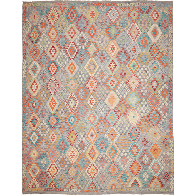 Rug Kilim Afghanistan 318x395 Grey Blue Orange