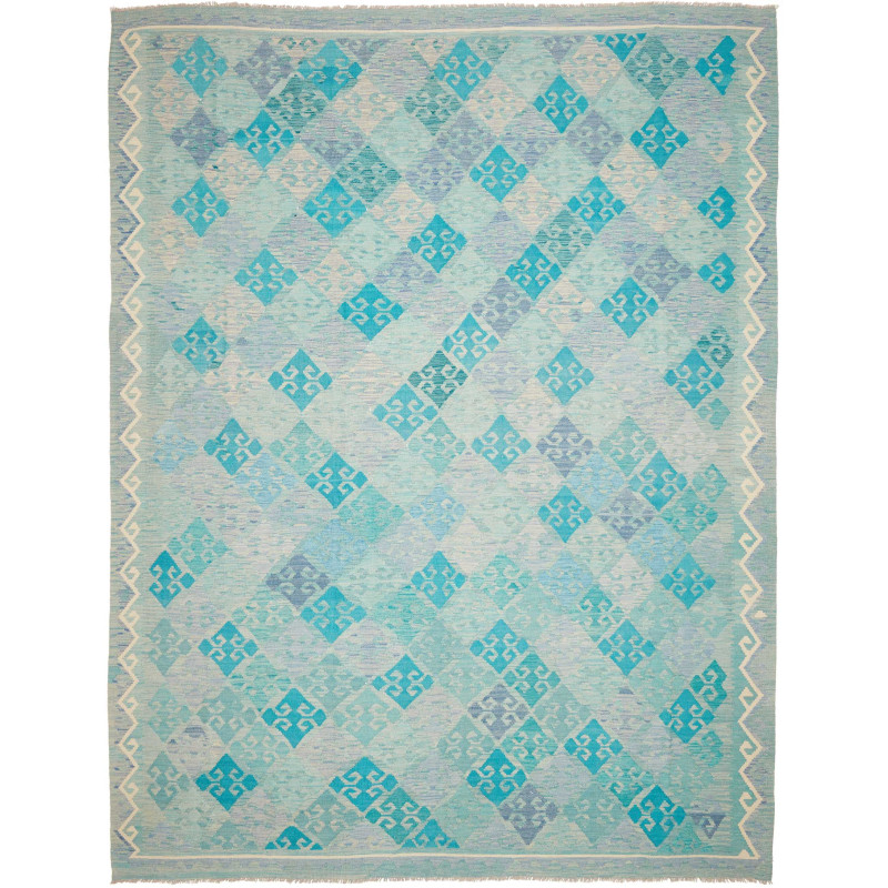 Rug Kilim Afghanistan 305x399 Aqua Teal Light B
