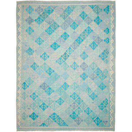 Rug Kilim Afghanistan 305x399 Aqua Teal Light B