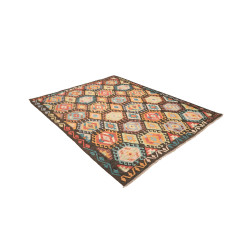 Rug Kilim Afghanistan 178x226 Dark Brown Multic