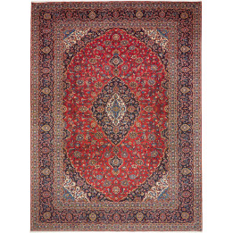 Hand Made Rug Ardakan Persia 298x400 Red Dark B