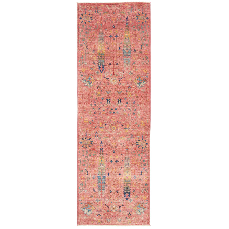 Rug Shahi Fine Pakistan 79x240 Coral Pink Blue