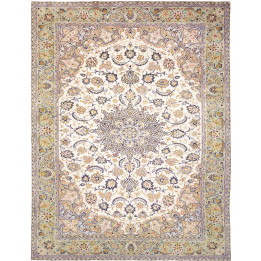 Hand Made Rug Kashan Persia 296x386 Ivory Sage