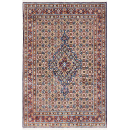 Hand Made Rug Moud Persia 97x146 Brick Red Blue