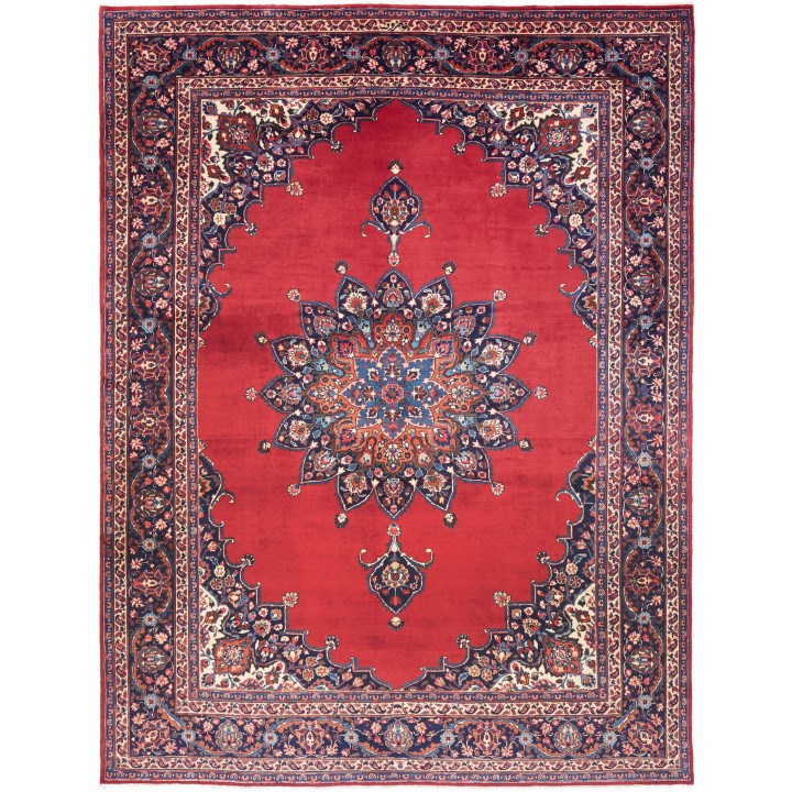 Hand Made Rug Moud Persia 254x340 Red Dark Blue