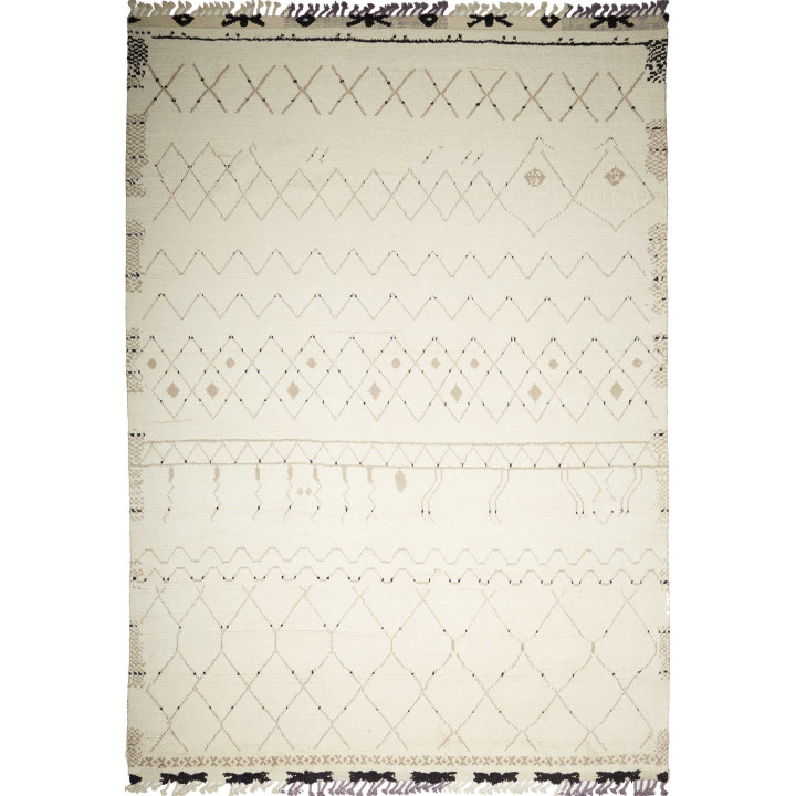 Hand Made Rug Berber Pakistan 275x381 Ivory Bro