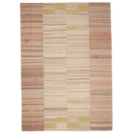 Hand Made Rug Modern Kilim Persia 214x304 Brown