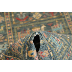 Rug Rubin Pakistan 72x216 Petrol Blue Red Gold