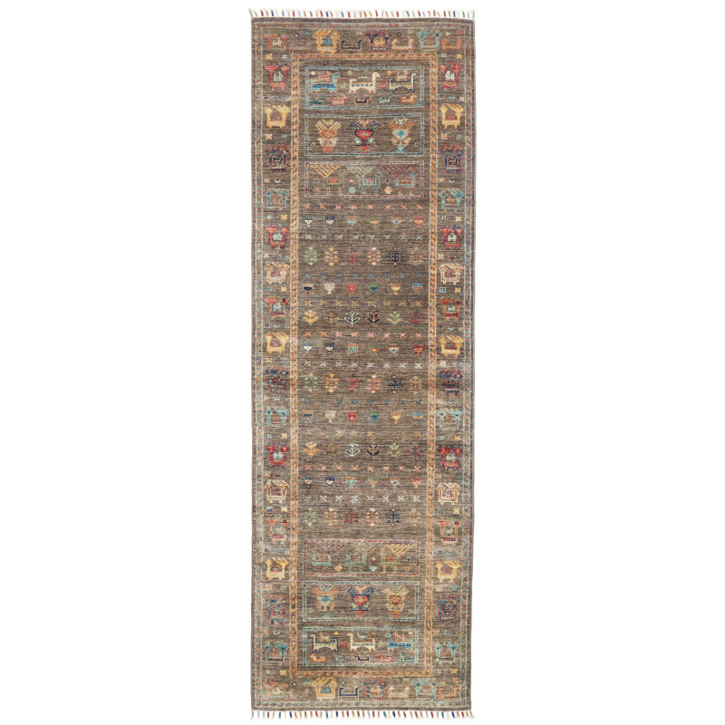 Rug Rubin Pakistan 75x242 Charcoal Brown Terrac
