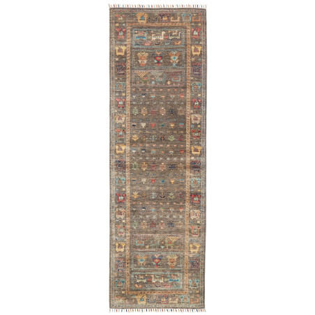 Rug Rubin Pakistan 75x242 Charcoal Brown Terrac