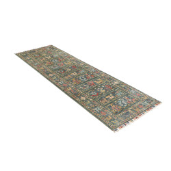 Rug Rubin Pakistan 76x237 Petrol Blue Ocher Rus