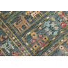 Rug Rubin Pakistan 76x237 Petrol Blue Ocher Rus