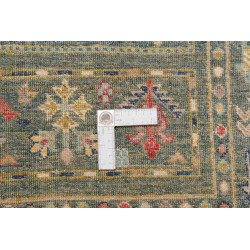 Rug Rubin Pakistan 76x237 Petrol Blue Ocher Rus
