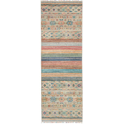 Rug Rubin Pakistan 80x243 Beige Blue Turquoise